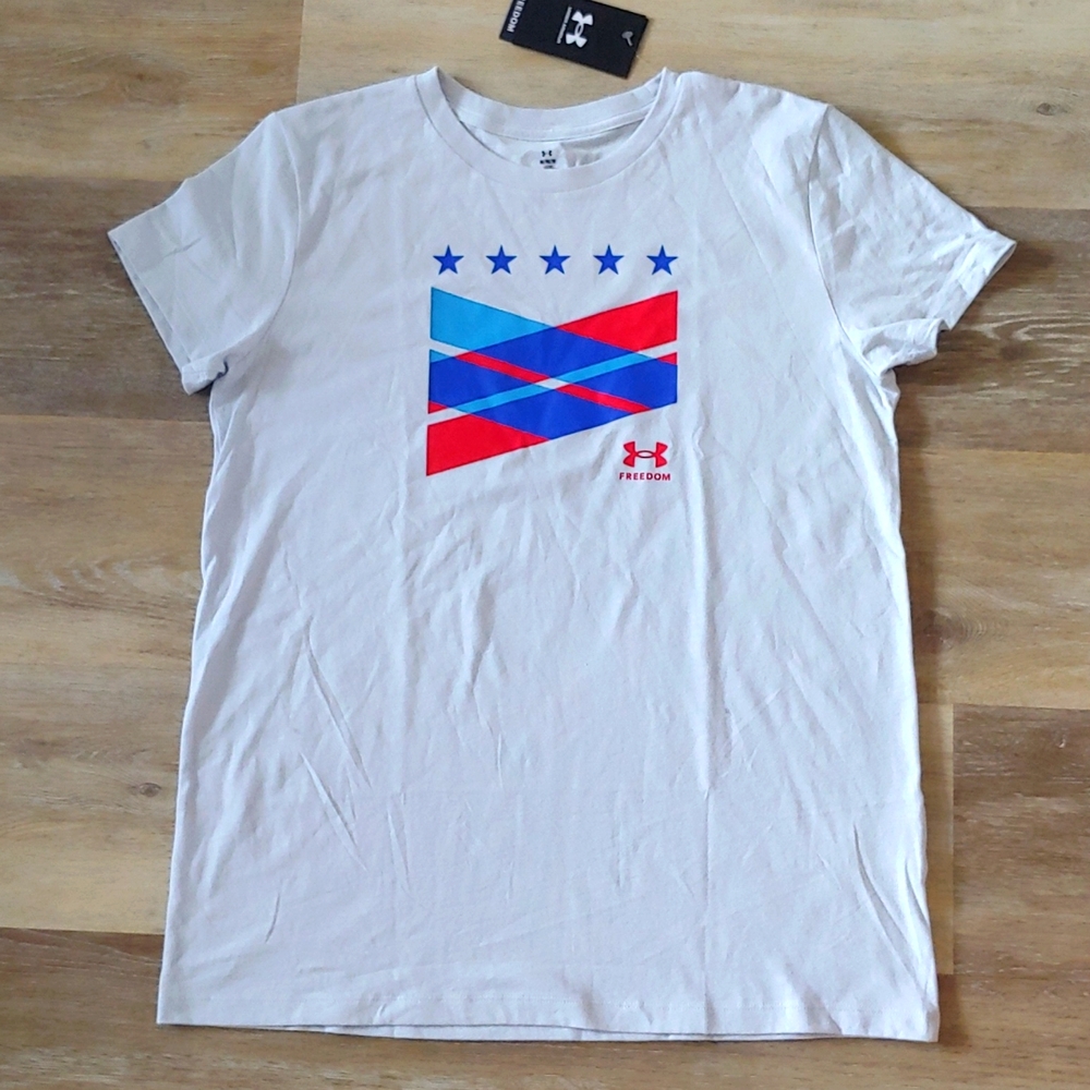 NWT Under Armour Women's Freedom T-Shirt Blue Size M